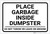 Place Garbage Inside Dumpster Landscape - Label