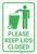 Please Keep Lids Closed with Icon Portrait - Label