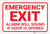 Emergency Exit Alarm Will Sound If Door Is Opened Landscape - Label