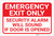 Emergency Exit Only Security Alarm Will Sound Landscape - Label