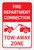 Fire Department Connection Tow Away Zone with Icon Portrait - Label