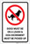 Dogs Must be On a Leash/Dog Excrement Must be Picked Up with Icon Portrait - Label
