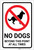 No Dogs Beyond This Point at All Times with Icon Portrait - Label