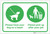 Please Have Your Dog On Leash And Pick Up After Your Pet with Icons Landscape - Label