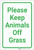 Please Keep Animals Off Grass Portrait - Label