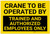 Crane to be Operated by Trained and Authorized Employees Only - Label