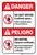 Danger: Do Not Enter Confined Space Bilingual Spanish - Label