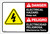 Danger: Electrical Hazard Keep Out with Graphic ANSI Bilingual Spanish - Label