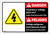 Danger: Hazardous Voltage Keep Out with Graphic Bilingual Spanish - Label
