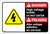 Danger: High Voltage Do Not Enter with Graphic Bilingual Spanish - Label