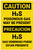 Caution: H2S Poisonous Gas May Be Present Bilingual Spanish - Label