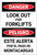 Danger: Look Out for Forklifts Bilingual Spanish - Label