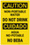 Caution: Non Portable Water Do Not Drink Bilingual Spanish - Label