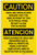 Caution: OSHA NEC Require Panel Be Kept Clear Bilingual Spanish - Label