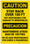 Caution: Stay Back 100 ft Not Responisble for Damage Bilingual Spanish - Label
