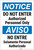 Notice: Do Not Enter Authorized Personnel Bilingual Spanish - Label