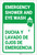 Emergency Shower Eye Wash Portrait Bilingual Spanish - Label