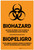 Biohazard: No Food Stored In Refrigerator Bilingual Spanish - Label
