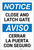 Please: Close And Latch Gate Bilingual Spanish - Label