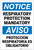 Notice: Respiratory Protection Mandatory Bilingual Spanish - Label