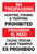 No Trespassing: Bilingual Spanish Posted Private Property Portrait - Label