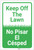 Keep Off The Lawn Bilingual Spanish Portrait - Label