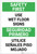 Safety First Use Wet Floor Signs Bilingual Spanish Portrait - Label
