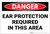 Danger: PPE Ear Protection Required In Area - Label