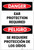 Danger: PPE Ear Protection Required Bilingual Spanish - Label