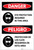 Danger: PPE Eye Protection Required In Area Bilingual - Label