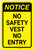 Notice: Yellow No Safety Vest No Entry - Label