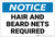 Notice: Hair and Beard Nets Required - Label