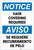 Notice: Hair Covering Required Bilingual Spanish - Label