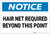 Notice: Hair Net Required Beyond This Point - Label