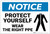 Notice: Protect Yourself Wear PPE - Label