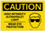 Caution: Ultraviolet Light - Wear Eye Protection with Icon - Label