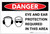 Danger: Eye and Ear Protection Required With Graphic - Label
