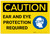 Caution: Ear And Eye Protection Required With Graphic - Label