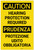 Caution: Hearing Protection Required Bilingual Spanish - Label