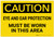 Caution: PPE Eye and Ear Protection Must be Worn in Area - Label