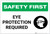Safety First: Eye Protection Required With Graphic - Label
