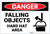 Danger: Falling Objects Hard Hat Area Sign With Icon - Label