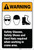 Warning: Safety Glasses Safety Shoes Hard Hats Required ANSI - Label