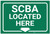 SCBA Located Here Arrow Down - Label