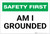 Safety First: Am I Grounded - Electrical Safety - Label
