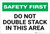 Safety First: Do Not Double Stack in This Area - Label