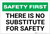 Safety First: There is No Substitute for Safety - Label