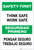 Safety First: Think Safe Work Safe Bilingual Spanish - Label
