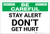 Be Careful: Stay Alert Don't Get Hurt - Label