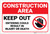 Construction Area Keep Out with Icon Landscape - Label